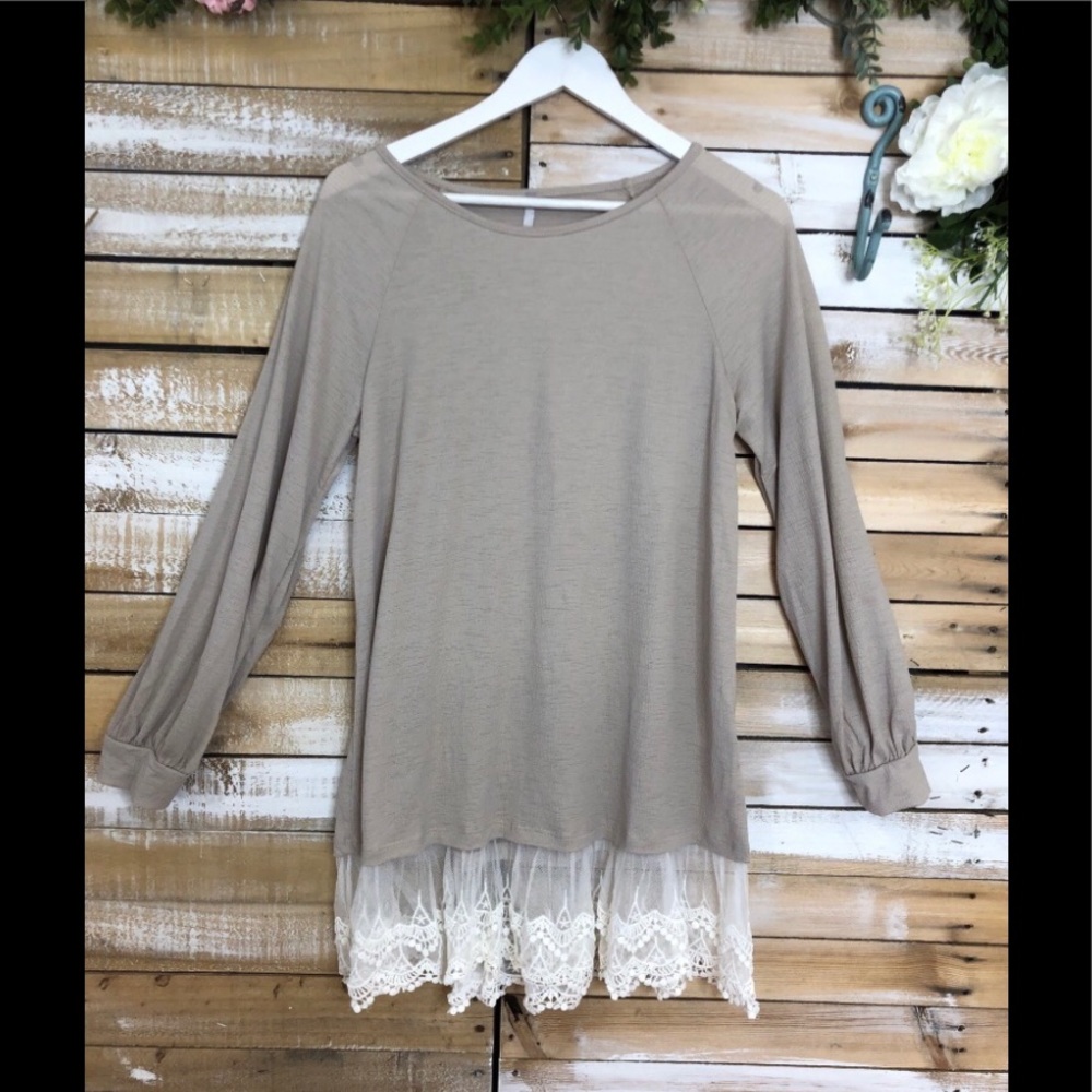 Red Lolly | Lace Trimmed Tunic